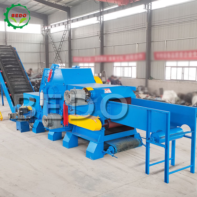 Mesin Pemotong Kayu Kehutanan Listrik Custom Warna Kapasitas Tinggi Industrial Drum Shredder