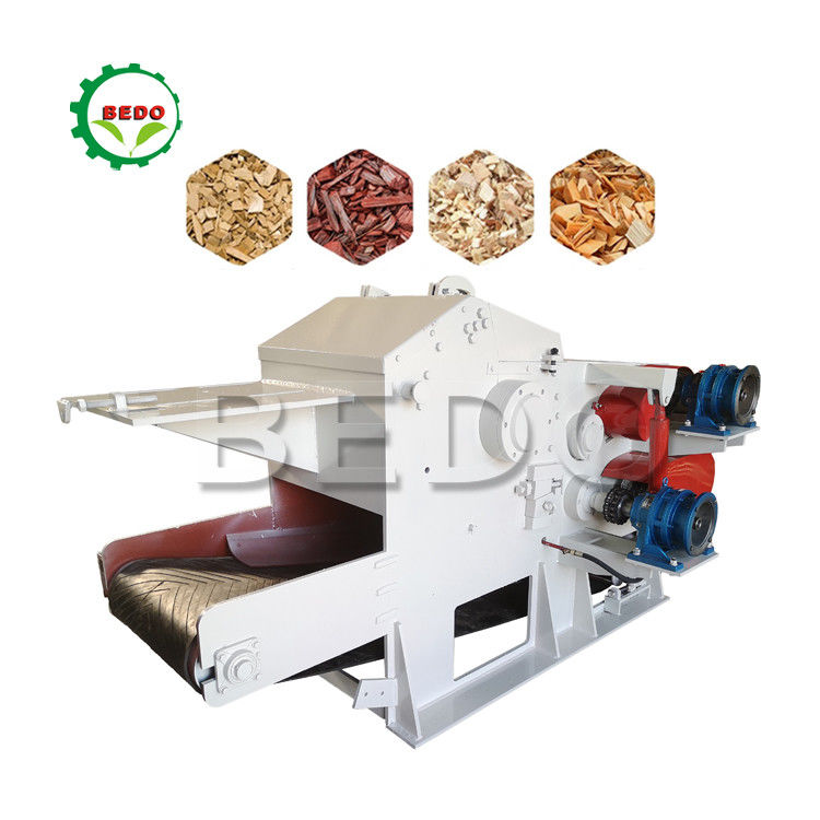 Kompak Electric Self-Feeding Wood Chipping Machine Drum Jenis Chipper Shredder