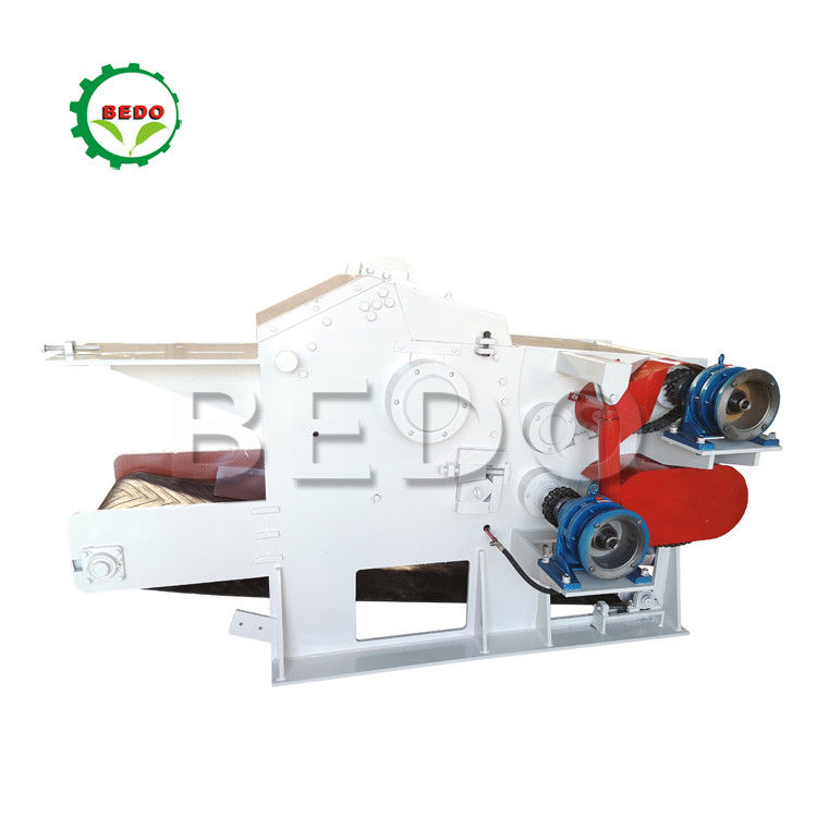 Kompak Electric Self-Feeding Wood Chipping Machine Drum Jenis Chipper Shredder