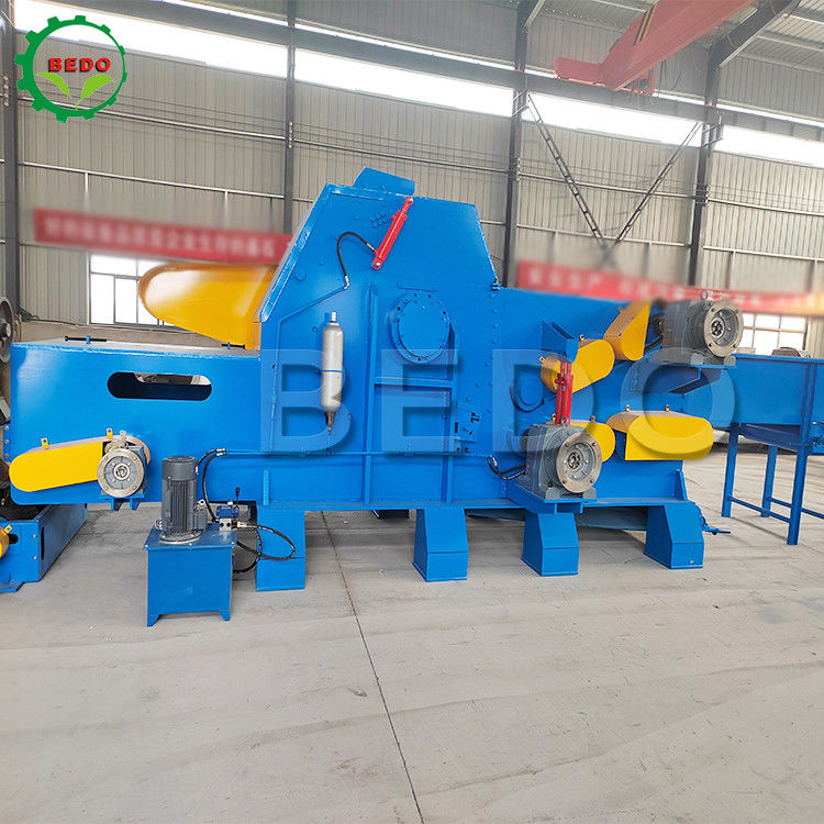 Mesin Pemotong Kayu Kehutanan Listrik Custom Warna Kapasitas Tinggi Industrial Drum Shredder