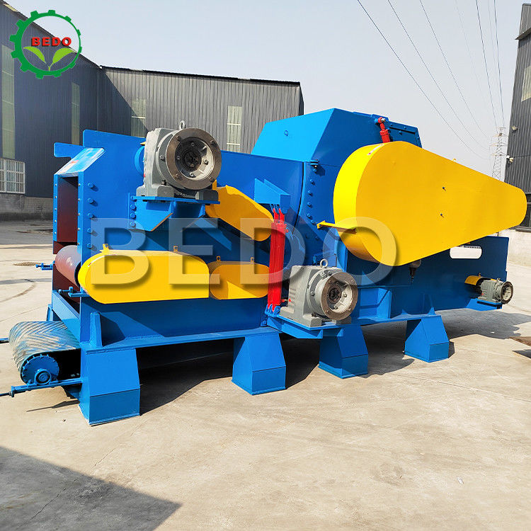 25-30tons/h 380V Mesin Pemotong Kayu Kehutanan 18000kg Penghancur Drum Industri Tugas Berat