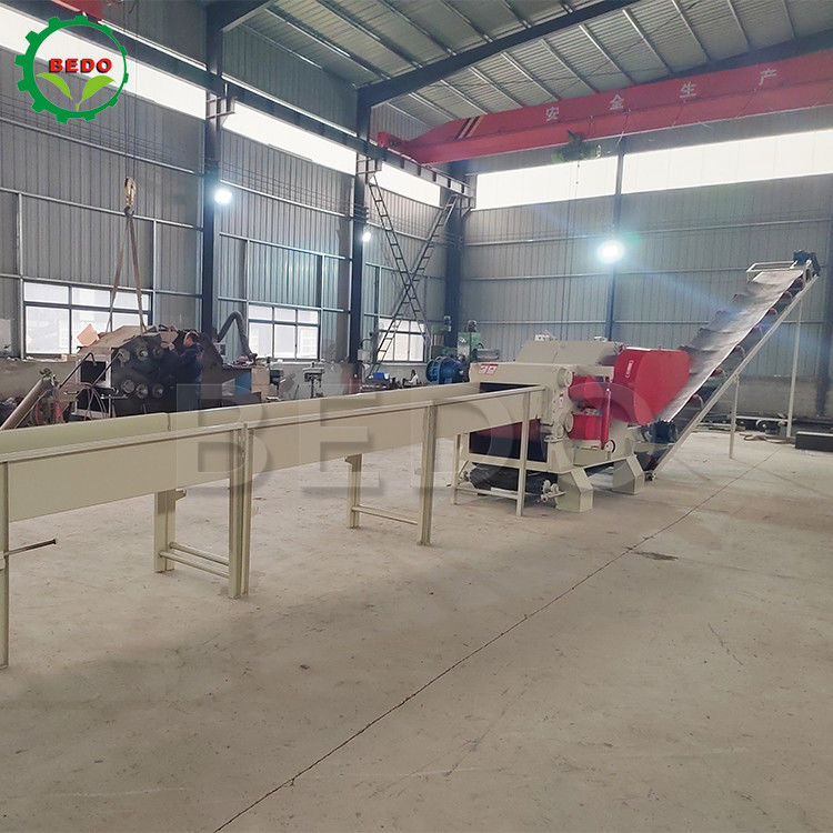 380V Mesin Pemotong Kayu Industri Listrik 310x700mm Inlet Drum Type Branch Shredder