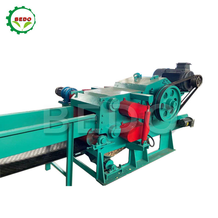 Mesin Pembuatan Potongan Kayu Bambu Listrik 380V 8-10T/H Chipper Tipe Drum Industri