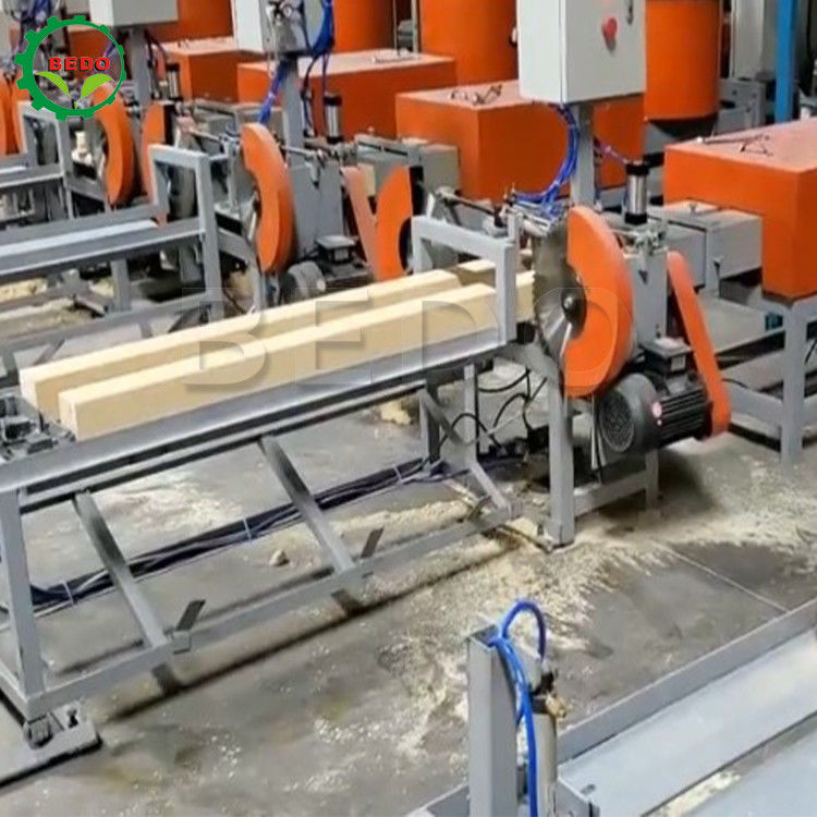 BEDO Wood Sawdust Pallet Block Making Machine 380V 4.8*0.78*1.32m