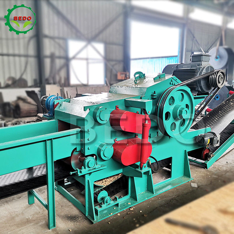 Menghemat Energi Listrik Kayu Log Pohon Chipper Mesin Kertas Mill Industri Drum Jenis Shredder