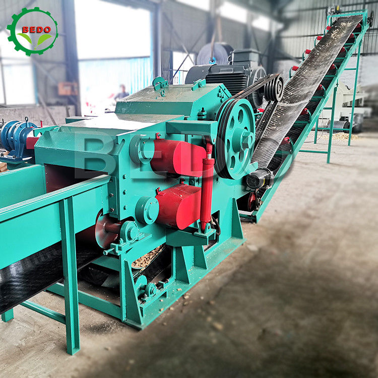 Menghemat Energi Listrik Kayu Log Pohon Chipper Mesin Kertas Mill Industri Drum Jenis Shredder