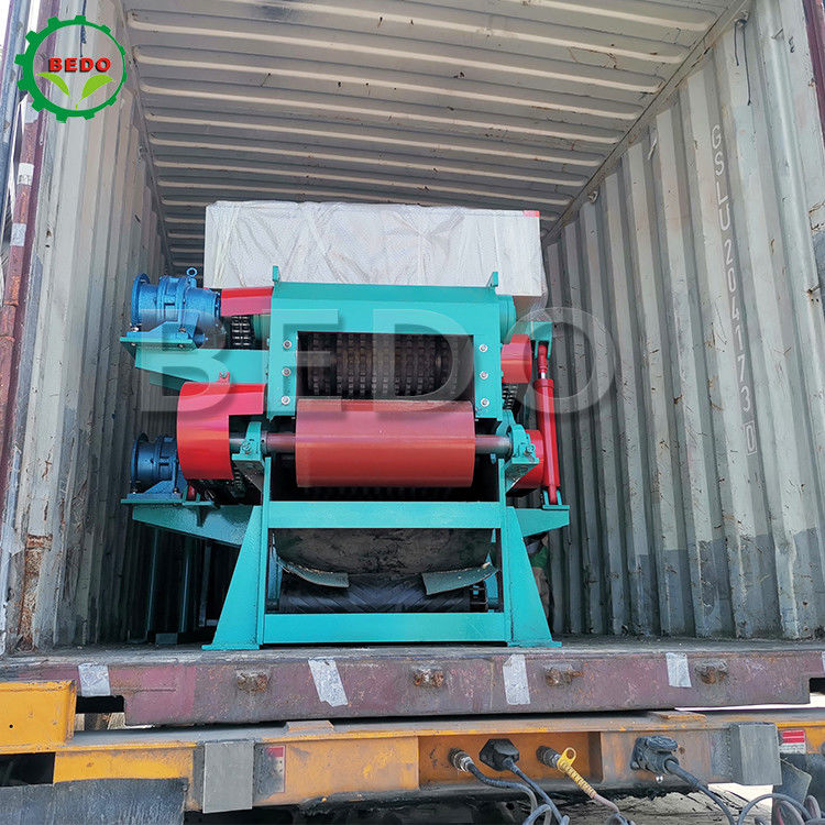 Menghemat Energi Listrik Kayu Log Pohon Chipper Mesin Kertas Mill Industri Drum Jenis Shredder