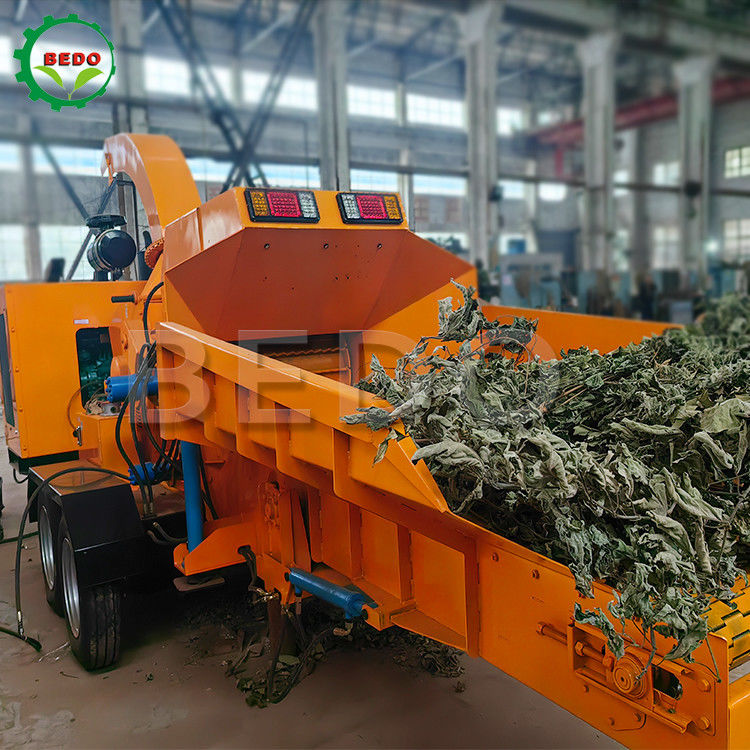 Self-feeding Taman Mesin pemotong kayu Limbah Daun Pohon Cabang Shredder Peralatan tugas berat