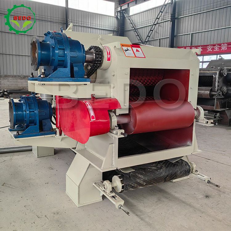 380V Mesin Pemotong Kayu Industri Listrik 310x700mm Inlet Drum Type Branch Shredder