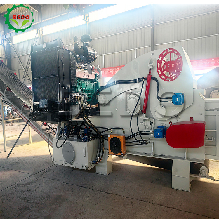 capacity wood chipper machine with Chip Size 25-35mm and Number of Blade 2pcs for industrial wood chipping needs