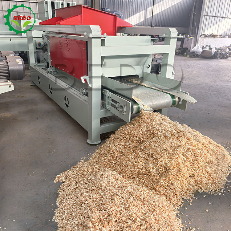 Mesin Serutan Kayu 1-10mm yang Dapat Disesuaikan 7.5kw Poros Utama Unit Produksi Kapasitas 800kg/jam