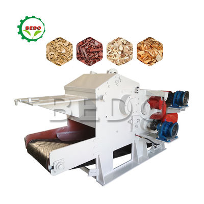 Kompak Electric Self-Feeding Wood Chipping Machine Drum Jenis Chipper Shredder