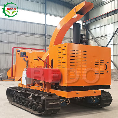 Crawler Kayu Cabang kayu Chipper Shredder Mesin Mesin Diesel 102HP