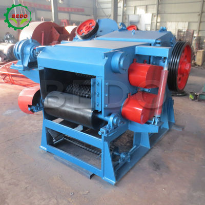 Mesin Pemotong Kayu Bambu Listrik 75kw Peralatan Penghancur Jenis Drum Inlet 240x540mm