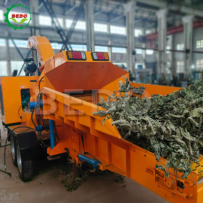 Self-feeding Taman Mesin pemotong kayu Limbah Daun Pohon Cabang Shredder Peralatan tugas berat