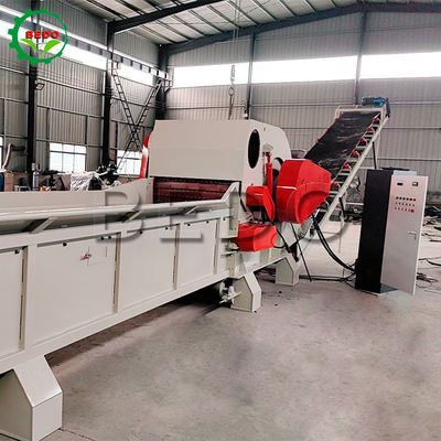Kapasitas tinggi 160KW Heavy Duty Chain Feeder Drum Chipper Wood Crusher Untuk pembangkit listrik