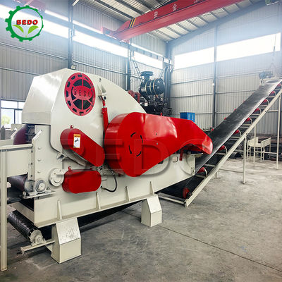 Coconut Shell Husk Mesin Pemotong Kayu Diesel Mobile 55HP untuk Pengolahan Batubara dan Coir Indonesia
