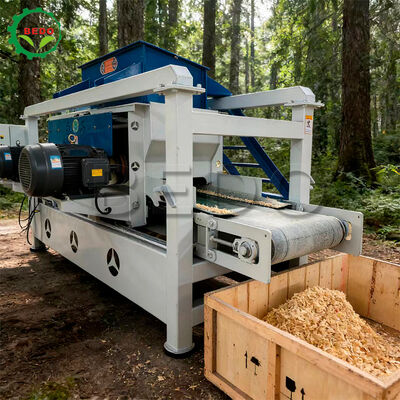 Mesin Serutan Kayu Roller 125mm Bodi Baja Karbon 7.5kw Peralatan Poros Ganda Utama